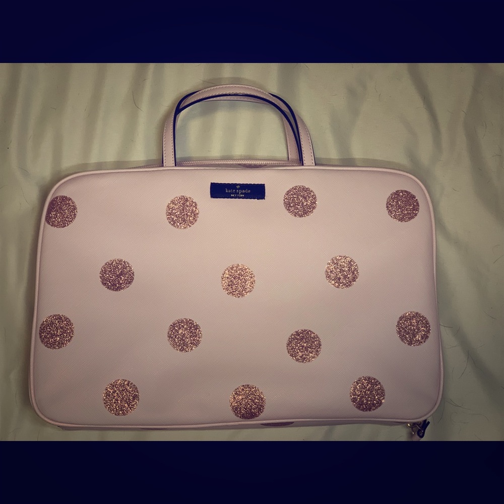 Kate Spade Jewelry Travel Bag with pink glitter